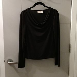 Black cowl neck long sleeve shirt small